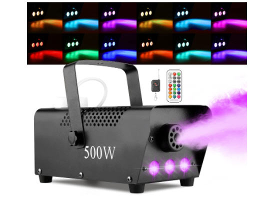 Fog/Smoke Machine 💨 with 12 Colors & Strobe Effects