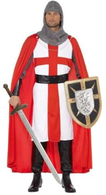 *For St George's Day!* St George Hero Costume Headpiece Cuffs Tunic ...