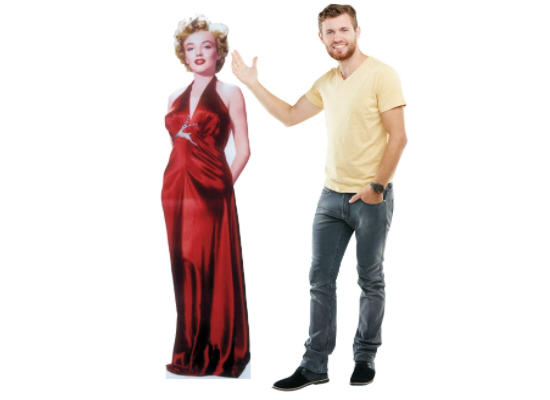 Marilyn Monroe 💋 Red Gown Life-Size Cardboard Cutout Standup