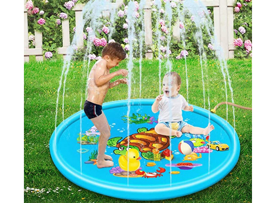 Green Gift - Inflatable Splash 💦 Sprinkler Pad for Kids, Toddlers (...and Pets!)