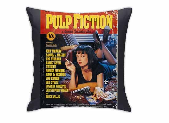 Pulp Fiction Printed Zippered Cushion Cover - 18x18 inch