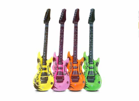 12-Pack of Inflatable Guitars 🎸(35 Inches) for Kids Parties