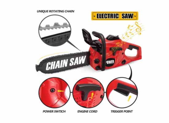 Electric Chainsaw Toy with Rotating Chain and Realistic Sounds!