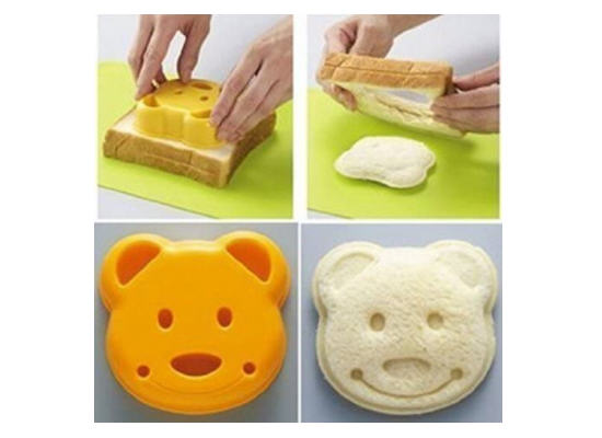Bear-Shape Sandwich Mold Cutter for Kids 🧒
