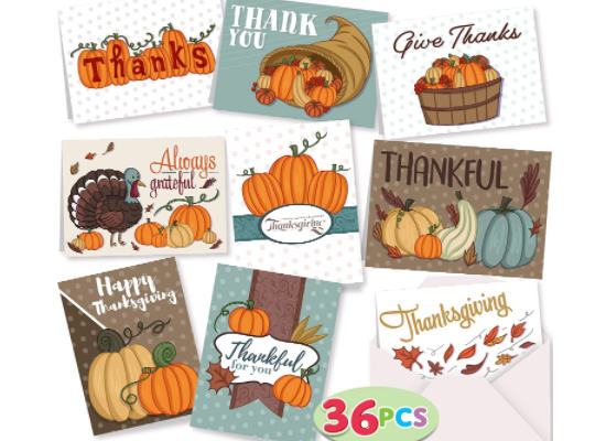 36 Pumpkin Thanksgiving Greeting Gift Cards ๐ for Fall Autumn Holiday Parties Celebrations