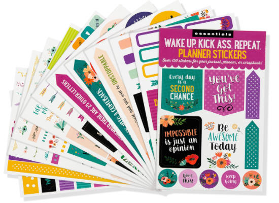 Essentials Planner Stickers 🏷 Wake Up Kick Ass Repeat