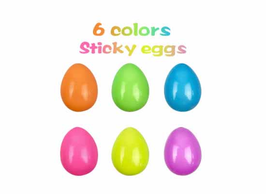 Glow in The Dark Sticky Ceiling Easter Eggs 🐰 Squishy Stress Relief Toys for Toddlers