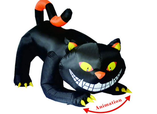 Halloween Inflatable Cat - Animated Witch's Cat 😺 6ft Long!