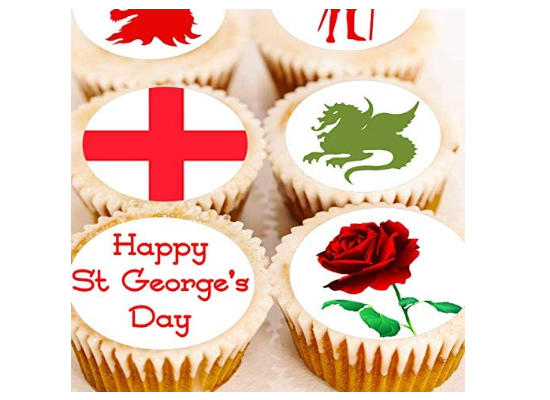 St George's Day 🏴󠁧󠁢󠁥󠁮󠁧󠁿 English Cupcake Decorations