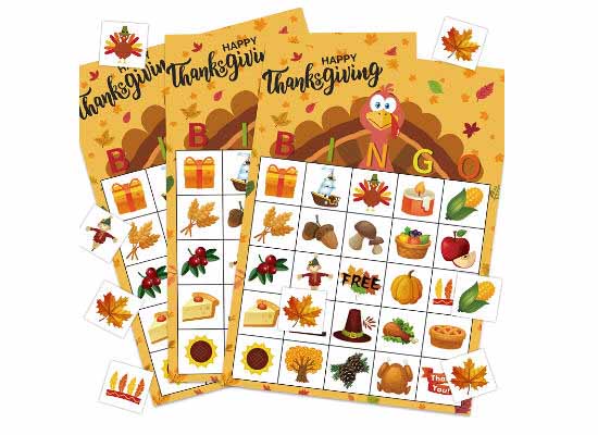 Thanksgiving Bingo Game for Kids ๐
