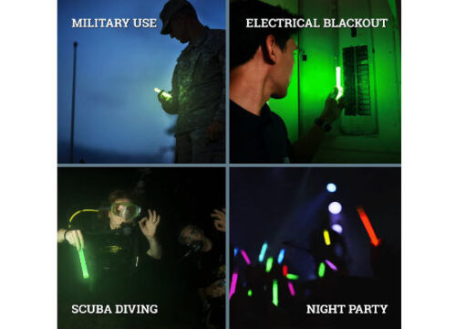 Green-Glow Emergency Light Sticks for Camping, Parties & More