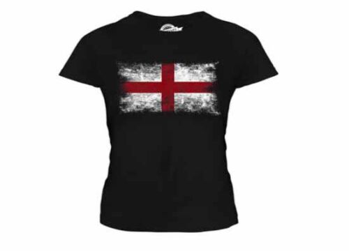 England St George Distressed Flag ๐ฌ๐ฌ Ladies Fitted T Shirt Top