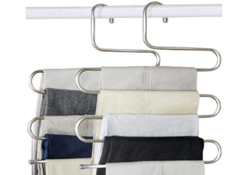 Space Saving Closet Hangers 👖 for Trousers, Pants, Jeans & Scarfs