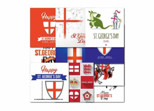 St Georges Day ๐ด๓ ง๓ ข๓ ฅ๓ ฎ๓ ง๓ ฟ English Greeting Cards (Pack of 10)