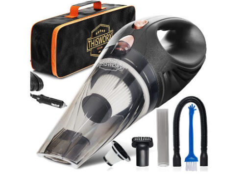 Handheld Portable Car Vacuum Cleaner 🧰 with Attachments