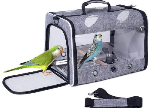 Breathable Bird Travel Carrier with Perch 🦜 Airline Approved